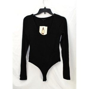 Naked Wardrobe Size M Long-Sleeve Bodysuit, NwT MLT2066AFA